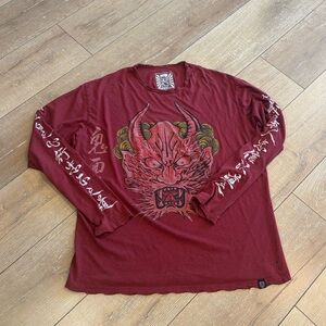 Horiyoshi III Design | Hannya Mask Distressed Long Sleeve XXXL (US XL)